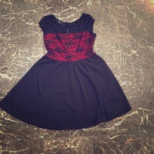 BCX red and black dress